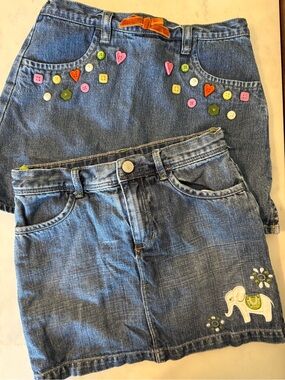 Gymboree Blue Denim Girls' Skirt with Colorful Button Embellishments